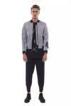 Nicolo Tonetto Gray Polyester Men Bomber Jacket