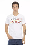 تي شيرت رجالي من القطن الأبيض من Trussardi Action