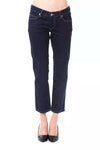 Ungaro Fever Blue Cotton Women Capri Jean