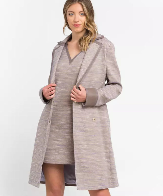 Trussardi Beige Cotton Women Coat