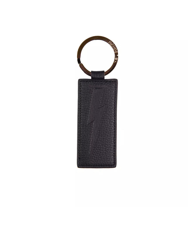 Neil Barrett Blue Leather Men Keychain
