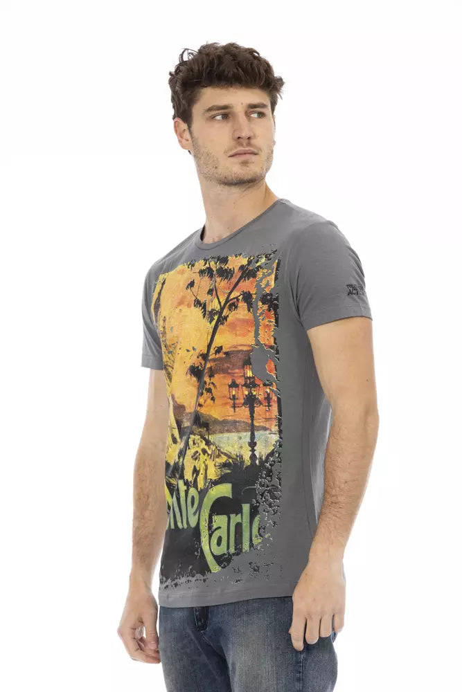 Trussardi Action Gray Cotton Men's T-Shirt
