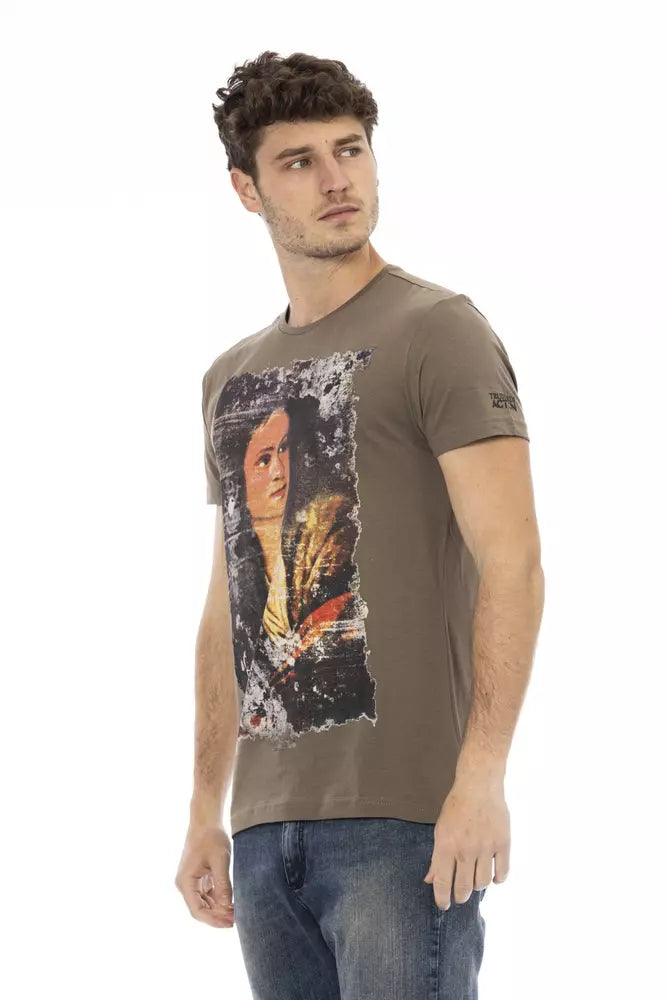 Trussardi Action Brown Cotton Men's T-Shirt
