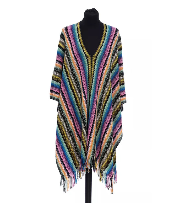 Missoni Multicolor Wool Women Poncho