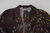 Dolce & Gabbana Bordeaux Ostrich Silk Satin Casual Mens Shirt