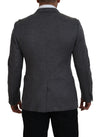 جاكيت بليزر رمادي من الصوف المرن بقصّة Slim Fit من Dolce &amp; Gabbana