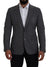 جاكيت بليزر رمادي من الصوف المرن بقصّة Slim Fit من Dolce &amp; Gabbana