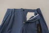 Dolce & Gabbana Blue Linen Chino Men Formal Pants