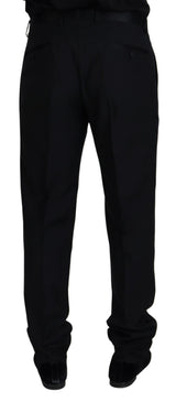 Dolce & Gabbana Black Wool Chino Formal Pants