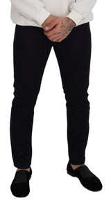 Dolce & Gabbana Black Cotton Skinny Casual Denim Jeans