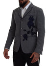 جاكيت بليزر رمادي من الصوف بقصّة Slim Fit من Dolce &amp; Gabbana