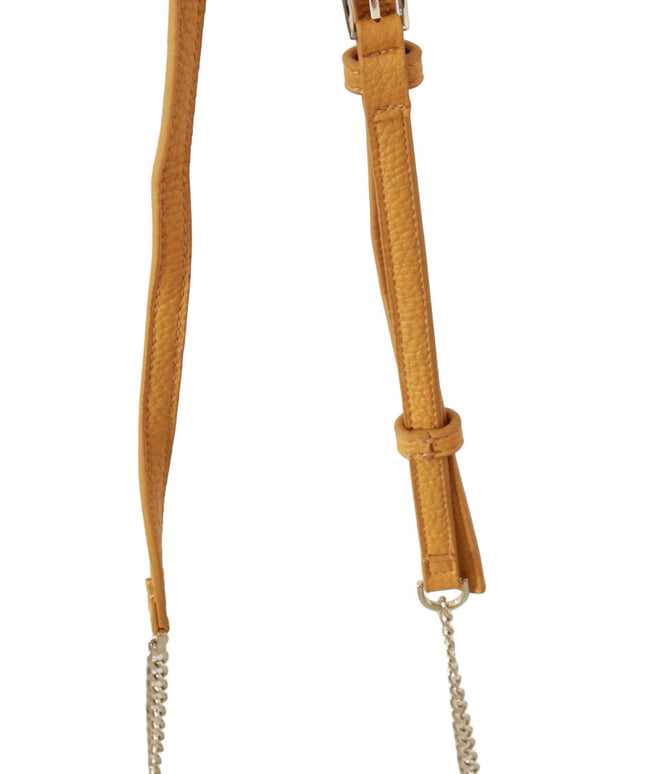 Patrizia Pepe Yellow Logo Leather Shoulder Strap Sling Bag