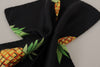 Dolce & Gabbana Black Pineapple Printed Square HandkerchiefScarf