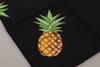 Dolce & Gabbana Black Pineapple Printed Square HandkerchiefScarf