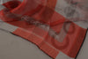 Costume National Gray Red Shawl Foulard WrapScarf