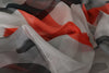 Costume National Gray Red Shawl Foulard WrapScarf