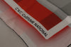 Costume National Gray Red Shawl Foulard Wrap Scarf