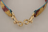 Dolce & Gabbana Yellow Red Leather Gold Tone Shoulder Strap