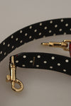 Dolce & Gabbana Red Python Leather Crystals Reversible Shoulder Strap
