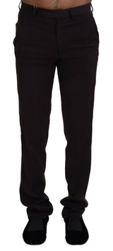BENCIVENGA Brown Straight Fit Formal Men Pants