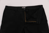 GF Ferre Black Cotton Stretch Chinos Pants