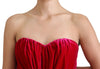 Dolce & Gabbana Pink Viscose Stretch Strapless A-line Dress