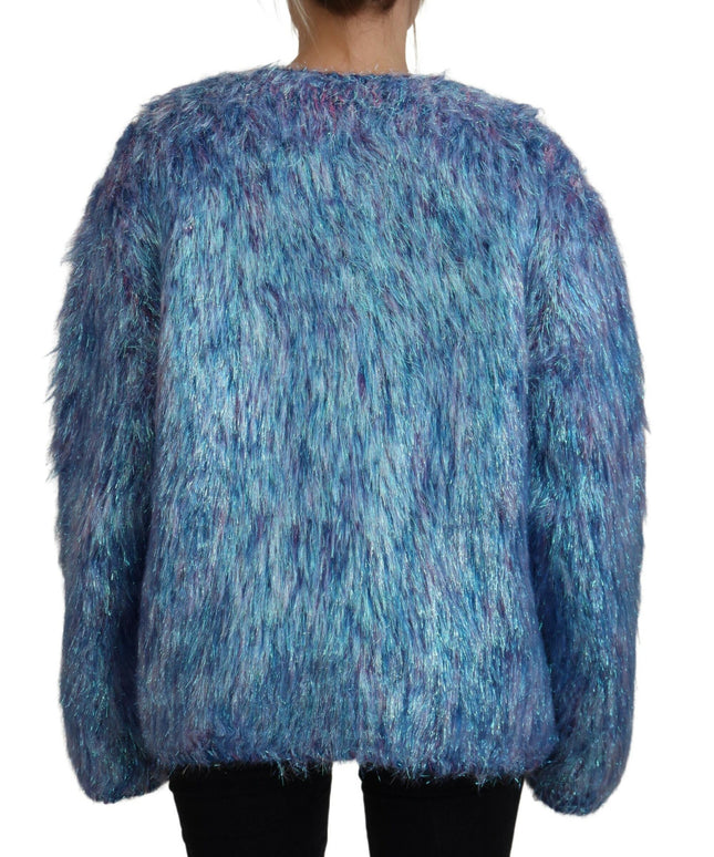 Dolce & Gabbana Multicolor Polyester Fringes Coat Jacket