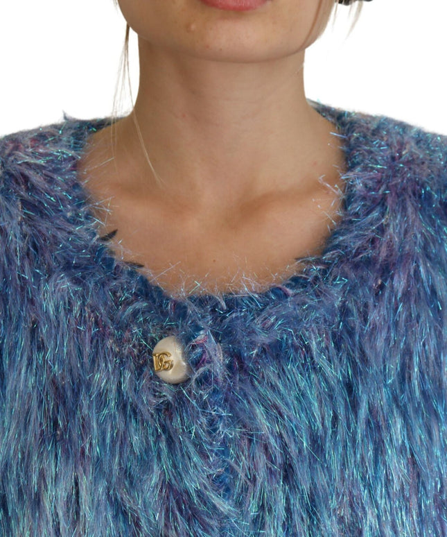 Dolce & Gabbana Multicolor Polyester Fringes Coat Jacket
