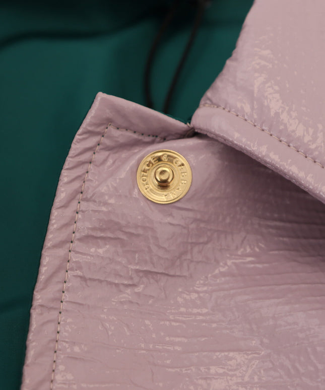 Dolce & Gabbana Purple Cotton Button Down Cropped Jacket