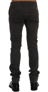 GF Ferre Gray Cotton Stretch Chinos Pants