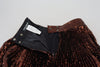 Dolce & Gabbana Bronze Sequined High Waist A-line Maxi Skirt