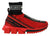 Dolce & Gabbana Red Bling Sorrento Sneakers Socks Shoes