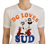Dolce & Gabbana White Cotton DG Loves SUDT-shirt