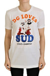 Dolce & Gabbana White Cotton DG Loves SUDT-shirt