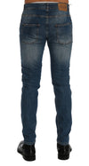 Frankie Morello Blue Wash Torn Dunfermile Slim Fit Jeans