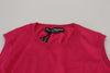 Dolce & Gabbana Pink Silk Vest Pullover Crewneck Tank Top