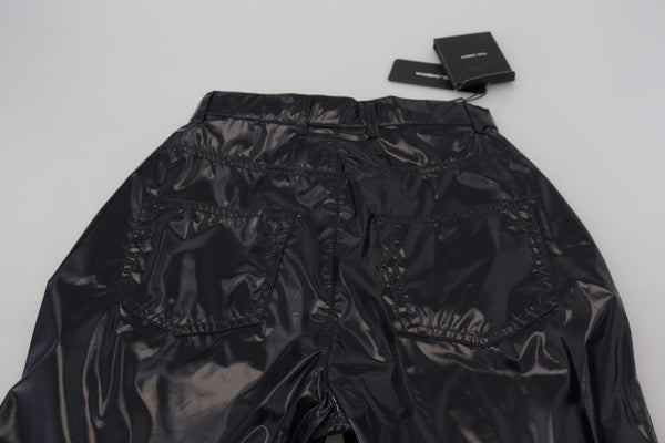 Dolce & Gabbana Black Nylon High Waist Skinny Pants