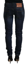 Acht Blue Cotton Low Waist Slim Fit Women Casual Jeans