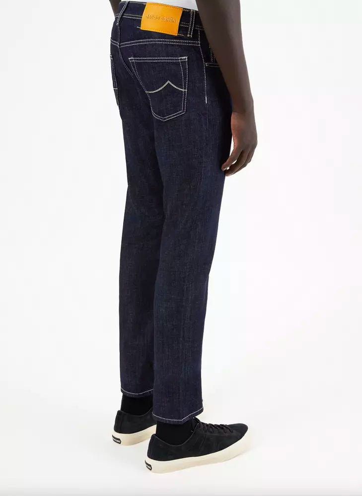 Jacob Cohen Blue Cotton Men's Straight-Leg Jean