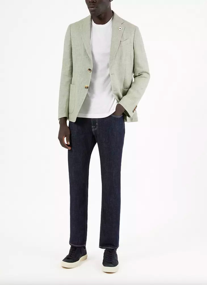 Jacob Cohen Blue Cotton Men's Straight-Leg Jean