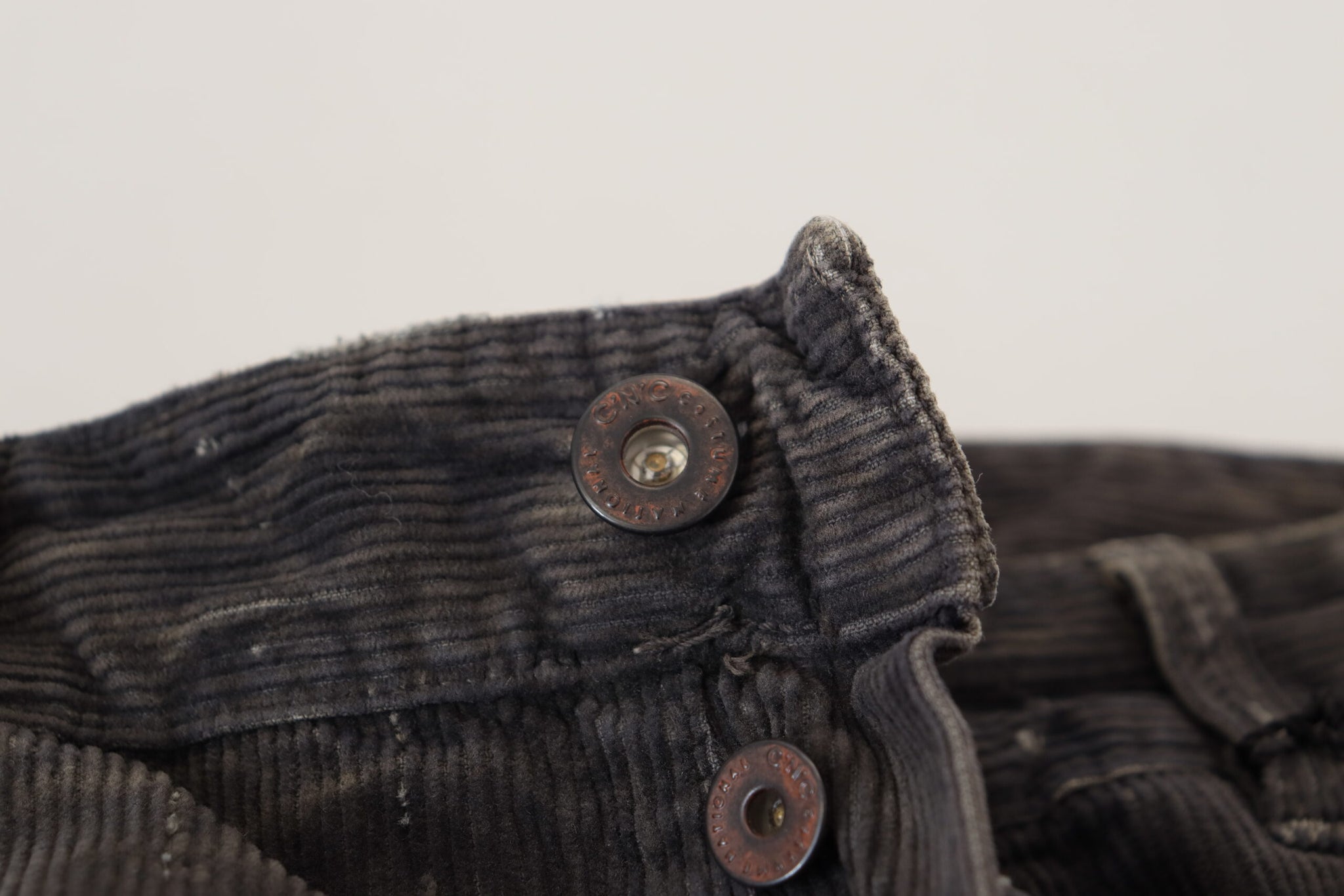 Costume National Gray Cotton Corduroy Men Casual Jeans