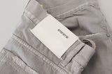 Acht Gray Cotton Straight Fit Folded Hem Casual Denim Jeans