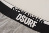 ملابس داخلية رجالية قصيرة من القطن المطاطي بشعار Dsquared² رمادية اللون