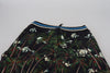 Dolce & Gabbana Black Cotton Volcano Print Casual Shorts