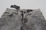 Dolce & Gabbana Grey Washed Cotton Slim Fit Men Denim Jeans