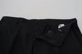 Dolce & Gabbana Black Dress Wool Silk Trouser Pants
