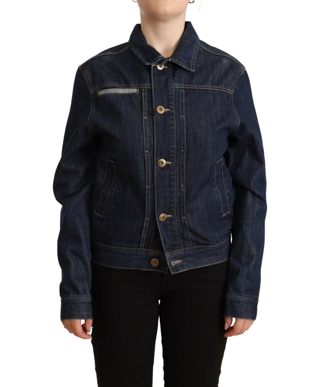 Master Coat Dark Blue Button Down Long Sleeves Denim Jacket