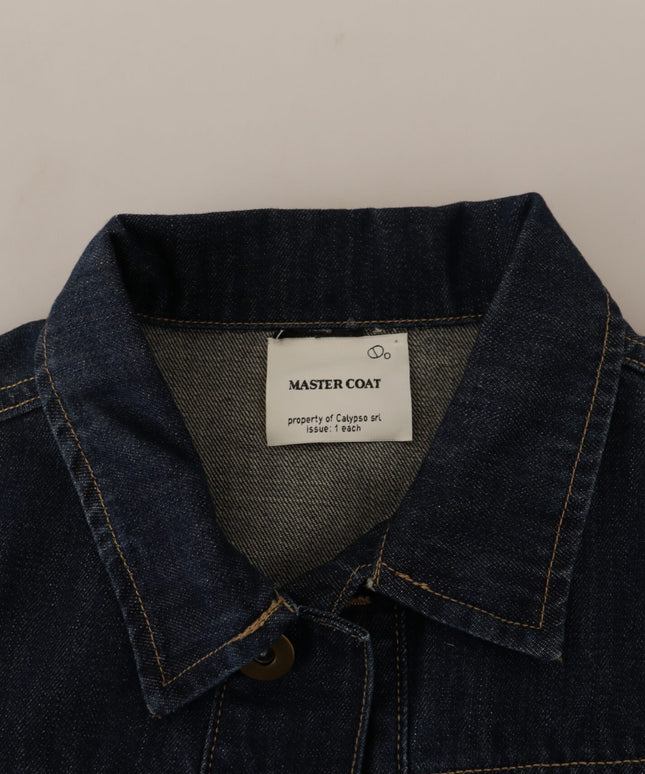 Master Coat Dark Blue Button Down Long Sleeves Denim Jacket