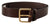 Dolce & Gabbana Brown Plain Calf Leather Gold Tone Buckle Belt