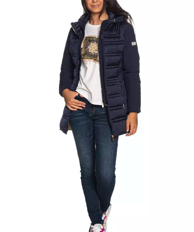 Yes Zee Blue Polyester Women Jacket